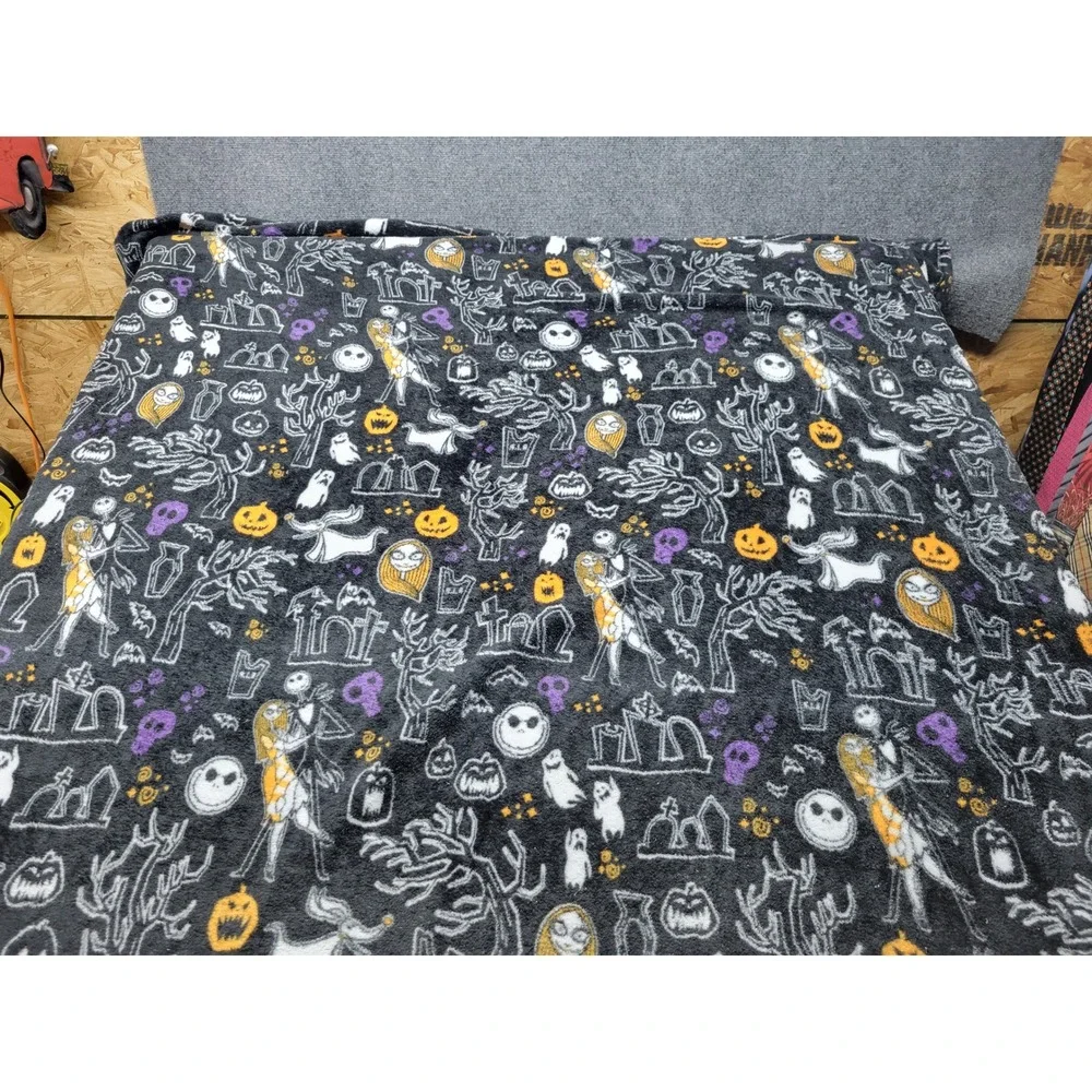 The Big One Disney Nightmare Before Christmas Jack Sally Plush Throw Blanket